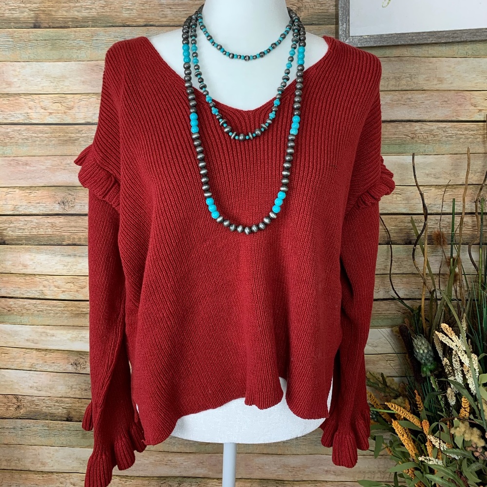 UMGEE Long Bell Sleeve Sweater